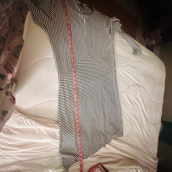 Blue Canoe Striped Tunic Dress -Black and White- Medium - Picture 6 of 8